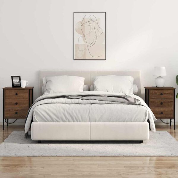 vidaXL Szafka Nocna z szufladą Brązowy dąb 42 x 41 x 61 cm