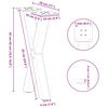 vidaXL Nogi do stolika kawowego w kształcie litery X 2 szt. Czarne 28x(42-43) cm Stal
