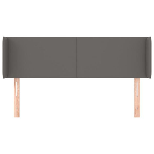 vidaXL Zagł&oacute;wek uszak, szary, 147x16x78/88 cm, sztuczna sk&oacute;ra