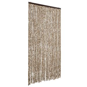 vidaXL Zasłona przeciwko owadom, beżowo-brązowa, 118x220 cm, szenil