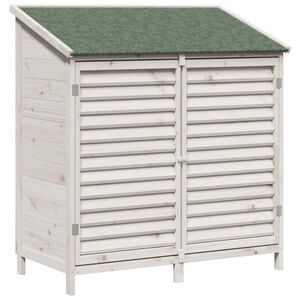 vidaXL Shed ogrodowy Biały 106 x 56 x 113,5 cm Drewno Świerkowe