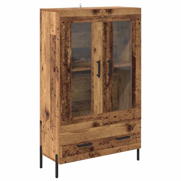vidaXL Highboard z szufladą Corona Stare drewno 69,5 x 31 x 115 cm