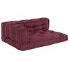 vidaXL Poduszka do sofy paletowej 3 pcs Bordowy 120 x 80 x 38 cm