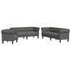 vidaXL Sofa do salonu 3 szt. Ciemnoszary tkanina