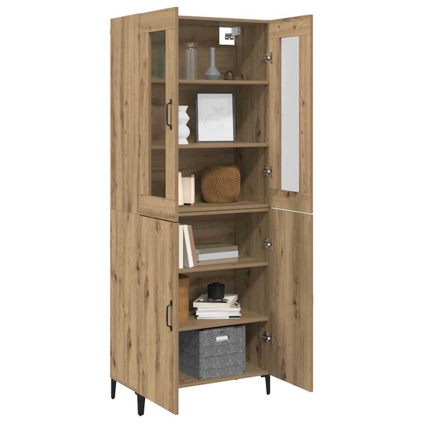 vidaXL Highboard 2 pcs Dąb rzemieślniczy Materiał drewnopochodny