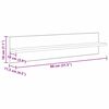 vidaXL P&oacute;łki ścienne z p&oacute;łką 4 pcs Stare drewno 80 x 11,5 x 18 cm