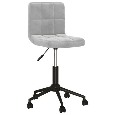 vidaXL Obrotowe krzesła stołowe, 6 szt., jasnoszare, aksamitne