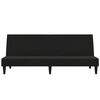 vidaXL 2-osobowa sofa rozkładana, czarna, obita mikrofibrą