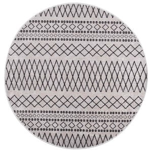 vidaXL Dywan z możliwością prania, 120 cm, czarno-biały