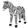 vidaXL Pluszowa zebra, stojąca, czarno-biała, XXL