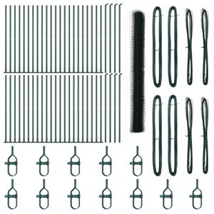 vidaXL Słupek ogrodzeniowy. Zielony 100 x 1,5 m (siatka 36 mm)