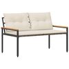vidaXL Ławka ogrodowa 2 -Seater 116 x 67,5 x 72 cm polirattan