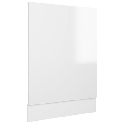 vidaXL Panel do zabudowy zmywarki, biały, wysoki połysk, 45x3x67 cm