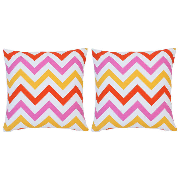 vidaXL Poduszki, 2 szt., z nadrukiem, kolorowe, 40x40 cm, bawełna