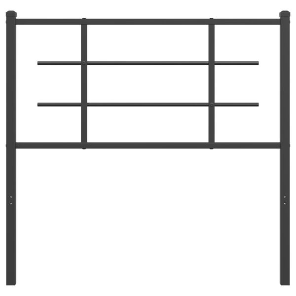 vidaXL Metalowe wezgłowie, czarne, 100 cm