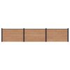 vidaXL Zestaw ogrodzeniowy 3 szt. 526 x 105 cm WPC i aluminium brązowy