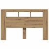 vidaXL Wezgłowie ł&oacute;żka z LED, dąb artisan, 160x18,5x103,5 cm