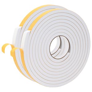 vidaXL Taśma samoprzylepna z pianki 2 szt. Biały 15mm x 5m Pianka CR