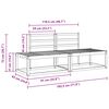 vidaXL Zestaw sof na zewnątrz 2 pcs Naturalny 182,5 x 63 x 73 cm