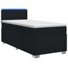 vidaXL Ł&oacute;żko Box Spring z materacem i LED Czarny 90 x 200 cm tkanina
