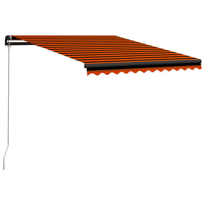 vidaXL Ręcznie zwijana markiza, 300 x 250 cm, pomarańczowo-brązowa