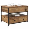 vidaXL Stolik kawowy z szufladą Stare drewno 70 x 50 x 54.5 cm