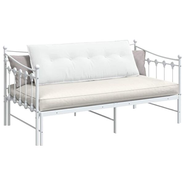 vidaXL Poduszka na plecy Biały 140 x 19 x 50 cm tkanina