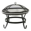 vidaXL Palenisko i grill 2-w-1, z pogrzebaczem, 56x56x49 cm, stal