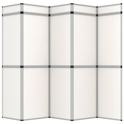 vidaXL 15-panelowa, składana ścianka wystawiennicza, 302x200 cm, biała