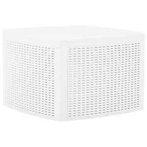 vidaXL Stolik boczny, biały, 54x54x36,5 cm, plastikowy
