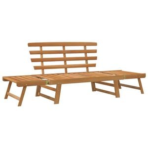 vidaXL Ławka ogrodowa, 2-w-1, 190 cm, lite drewno akacjowe