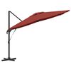 vidaXL Parasol Roma Czerwony 286 x 285 x 265 cm Poliester i aluminium