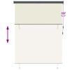 vidaXL Roleta z zasłonami Kremowy 200 x 250 cm Materiał i Aluminium