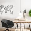 Homemania Dekoracja ścienna World Map, 120x72 cm, metalowa, czarna