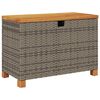 vidaXL Skrzynia ogrodowa, szara, 80x40x48 cm, polirattan i akacja