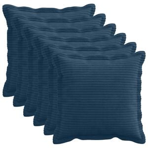 vidaXL Poszewka na poduszkę 6 szt. HOUTEN Granatowy 30 x 30 cm sztruks