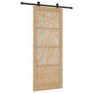vidaXL Drzwi przesuwne ORKDAL 86 x 211 cm Lite drewno sosnowe