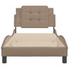 vidaXL Rama ł&oacute;żka bez materaca, Zadar, cappuccino, 90x200 cm, sztuczna sk&oacute;ra