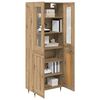 vidaXL Highboard 2 pcs Dąb rzemieślniczy Materiał drewnopochodny