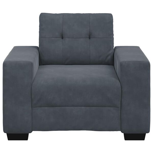 vidaXL Sofa Fotel Ciemnoszary 100x78x80 cm Aksamit