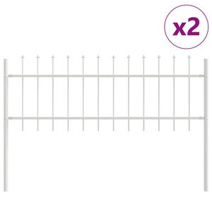 vidaXL Ogrodzenie Ogrodowe 2 pcs Biały 3,4 x 0,6 m