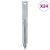 vidaXL Śledzie do namiotu, 24 szt., 17 cm, &Oslash;20 mm, stal galwanizowana