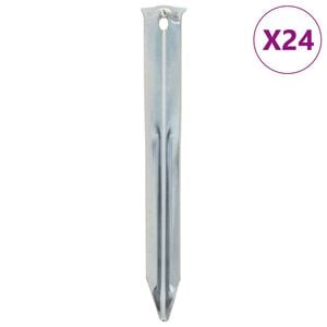 vidaXL Śledzie do namiotu, 24 szt., 17 cm, &Oslash;20 mm, stal galwanizowana