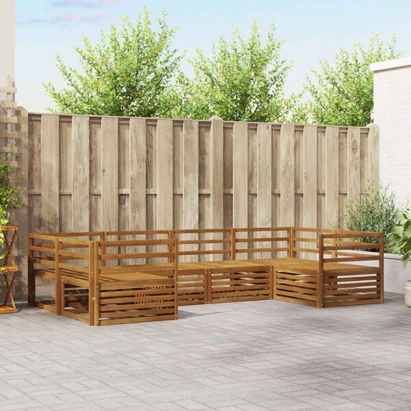 vidaXL Zestawy sof 6 pcs Naturalny Lite Drewno Akacji
