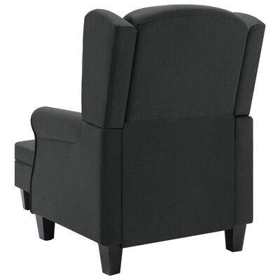 vidaXL Fotel z podnóżkiem, ciemnoszary, tapicerowany tkaniną