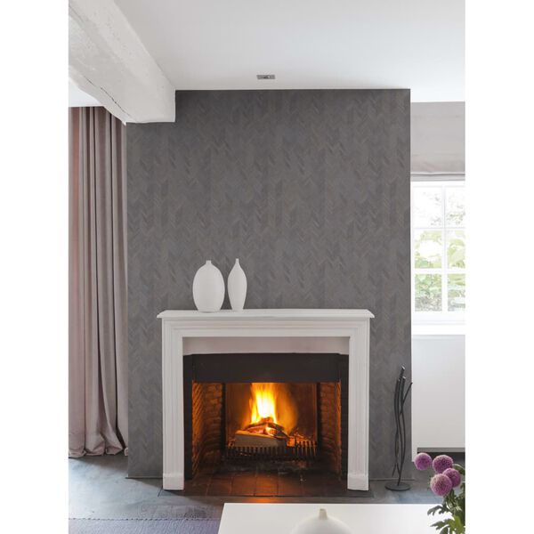 DUTCH WALLCOVERINGS Tapeta Fishbone, brązowo-złota