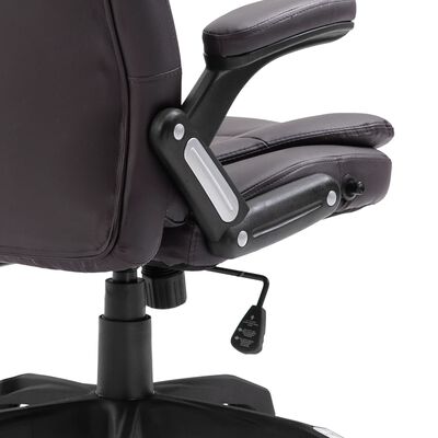 vidaXL Krzesło biurowe, brązowe, sztuczna skóra