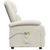 vidaXL Elektryczny fotel masujący, kremowy, aksamitem