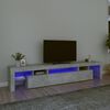 vidaXL Szafka pod TV z oświetleniem LED, szarość betonu 215x36,5x40 cm