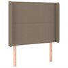vidaXL Zagł&oacute;wek do ł&oacute;żka z LED, taupe, 83x16x118/128 cm, tkanina